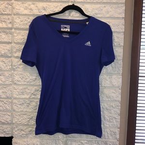 Adidas purple workout t-shirt